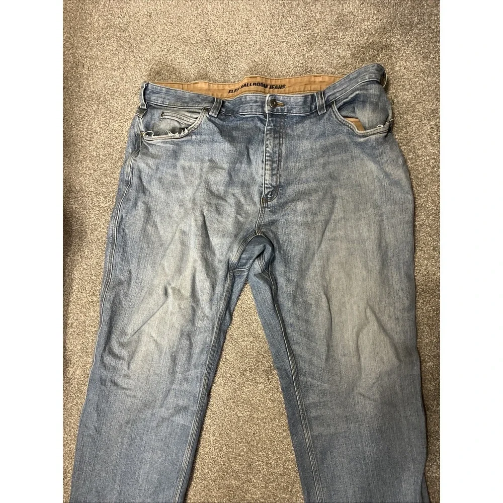 Duluth Trading Co Jeans Men Size 42x29‎ Ballroom Flex Blue Gusset Work Comfort